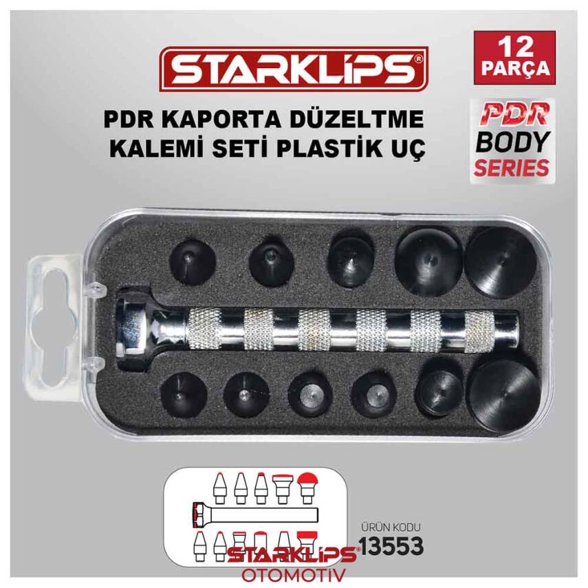 Set Kutu Plastik Uç ve Alüminyum Kaporta Düzeltme Kalemi 12 Parça PDR - 1