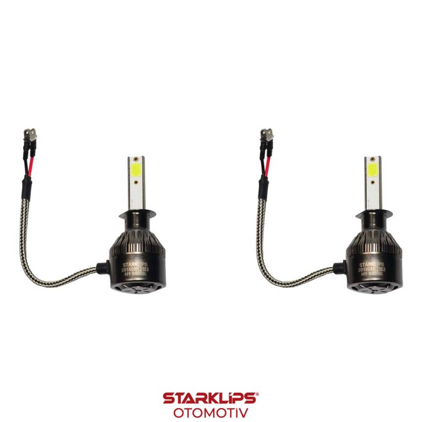 Set Led Xenon Far H1 36W Headlight 6500K C6 - 1