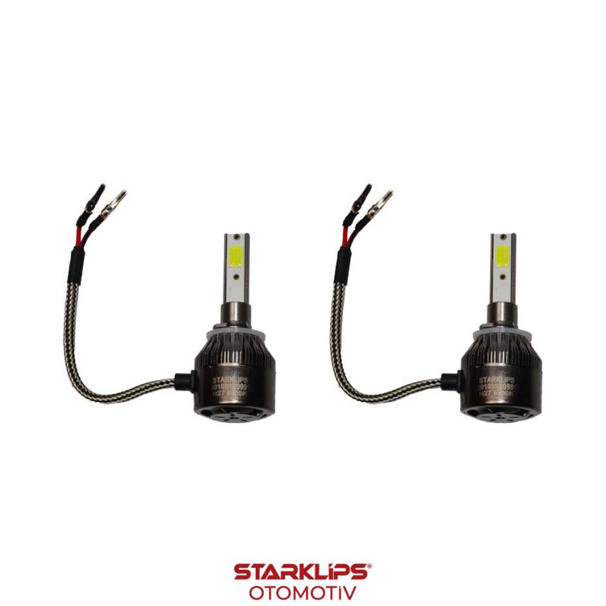 Set Led Xenon Far H27 (880-881) 36W Headlight 6500K C6 - 1