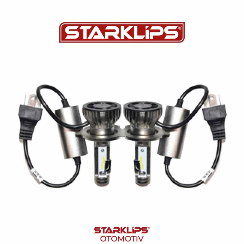 Set Led Xenon Far H27 Headlight 6000K 30W Kısa V8 MEC - 1