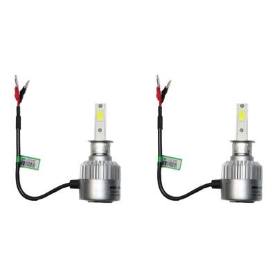 Set Led Xenon Far H3 36W Headlight 6500K C6 - 