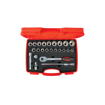 Set Lokma Anahtar Takımı 1/2 Altı Köşe Cırcırlı 24 Parça İzeltaş - 