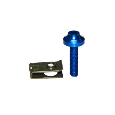 Set Motorsiklet Grenaj Vidası M5 Aluminyum Mavi 2 Ad - 