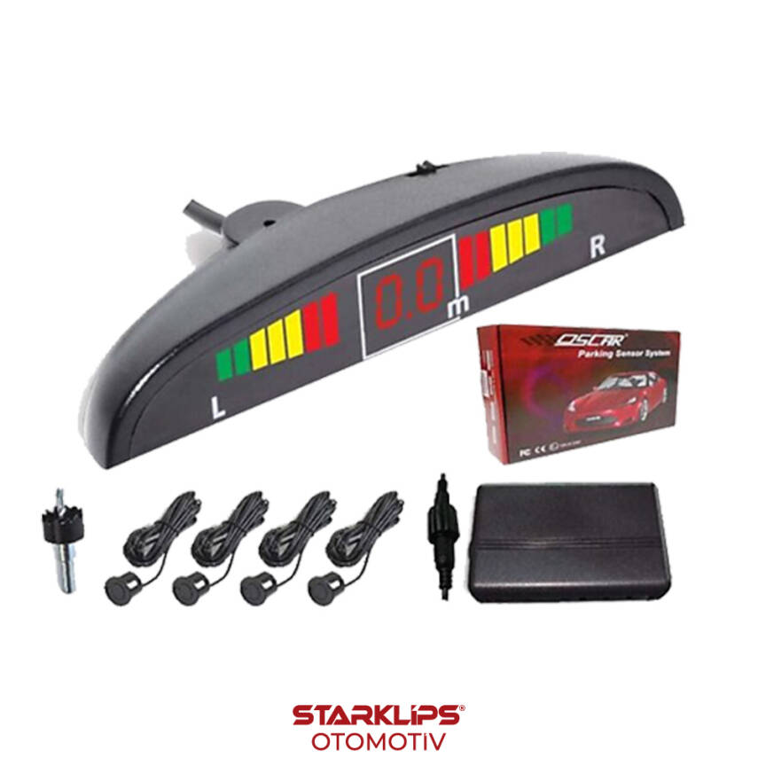 Set Park Sensörü Sesli Siyah 18Mm Oscar - 1