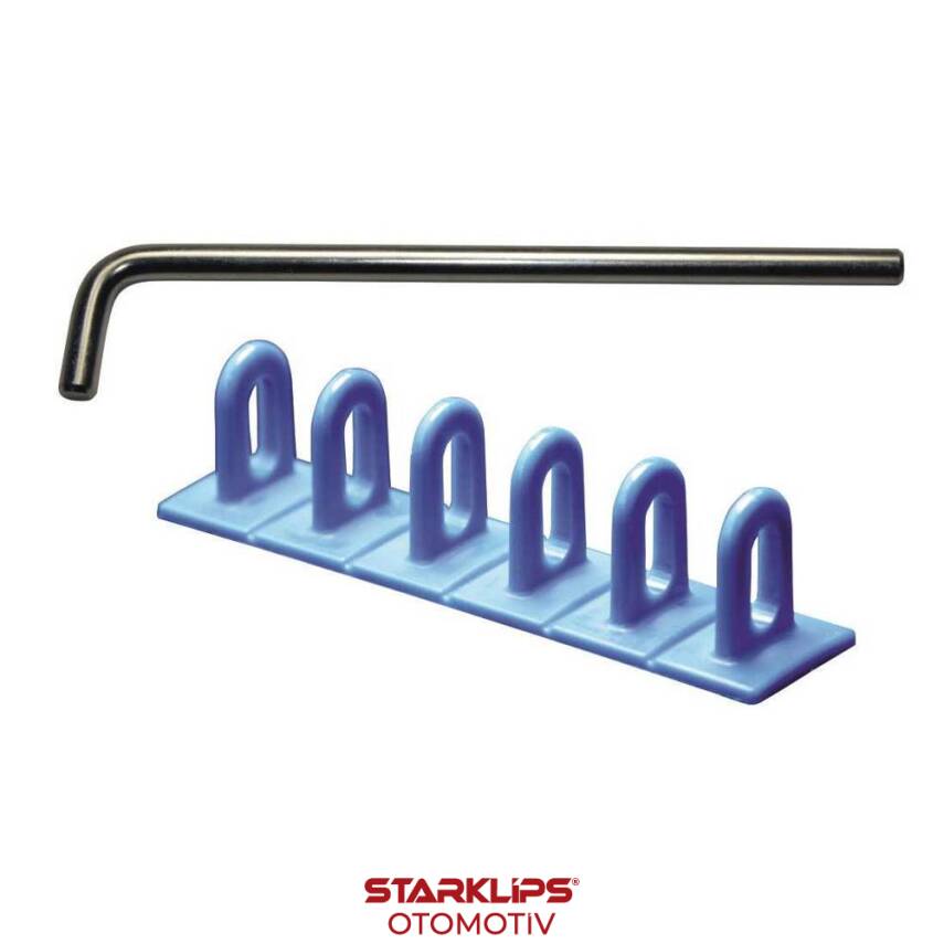 Set PDR Boyasız Göçük Düzeltme Plastiği Mavi 6 Lı Düz 36 mm + L Kol - 1