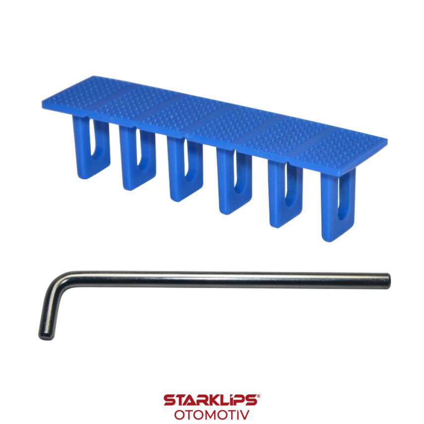 Set PDR Boyasız Göçük Düzeltme Plastiği Mavi 6 Lı Düz 40mm + L Kol - 1