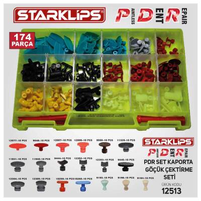 Set PDR Boyasız Göçük Düzeltme Plastiği ve Düzeltme Kalemi 174 Parça - 