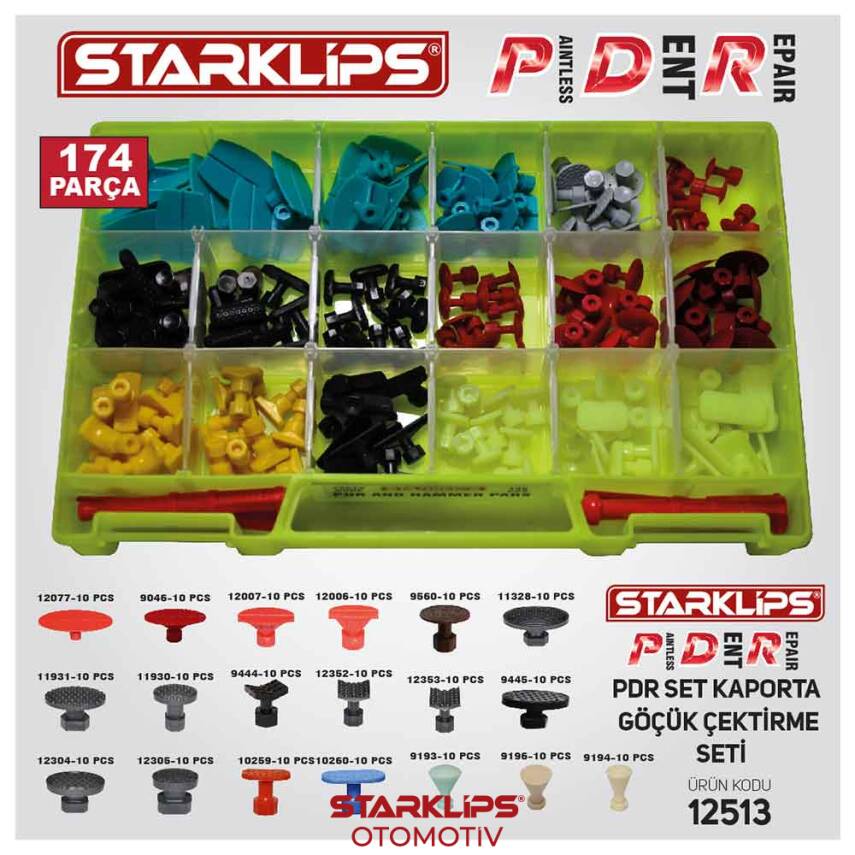 Set PDR Boyasız Göçük Düzeltme Plastiği ve Düzeltme Kalemi 174 Parça - 1