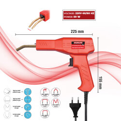 Set Plastik Kaynak Tabanca ( Tampon Tamir Elektirikli 5x100Adet Zımba ) - 