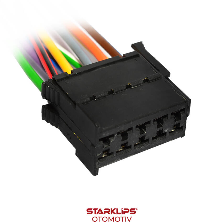 Soket 10 Kablo 10 Pinli Timer Oto Konnektörü Üniversal Erkek - 1