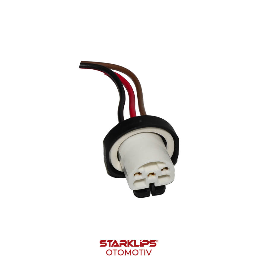 Soket 3 Kablo Seramik 9004 Ampul İçin - 1