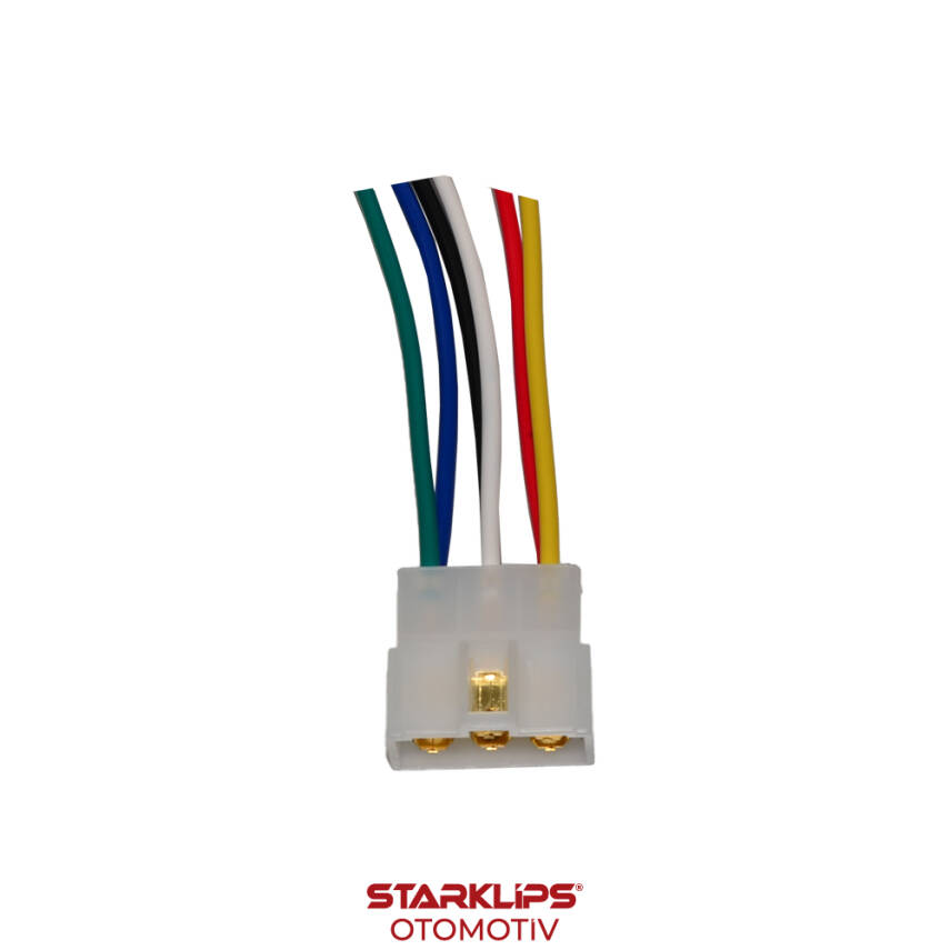 Soket 6 Kablo Plastik Erkek 15cm 0,5mm C601M - 1