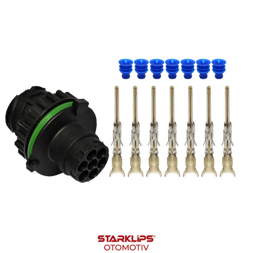 Soket 6 Kablo Stop 7 Pinli Erkek Kablosuz Demonte Kapaksız - 1