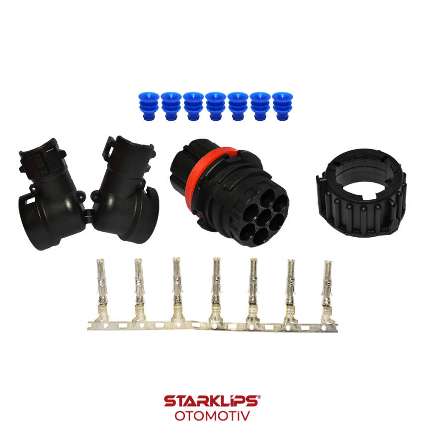 Soket 6 Kablo Stop 7 Pinli Kablosuz Demonte Kapaklı A0025452481 Mercedes Kamyon - 1