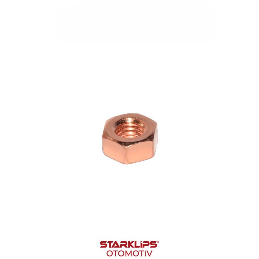 Somun Bakır Egzost Monifold M8 13 SW DIN 934 Renault R12 VW N0221464 - 1