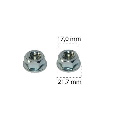Somun Oynar Pullu Çelik Çinko Kaplama M10x22mm h11mm 17 Anahtar 7129904865 BMW Ford N621942 - Starklips