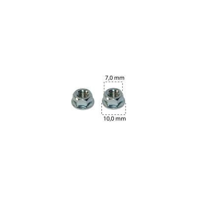 Somun Oynar Pullu Çelik Çinko Kaplama M4x10mm h4,3mm 7 Anahtar Ford N621900 XF2Z1625723EA - Starklips