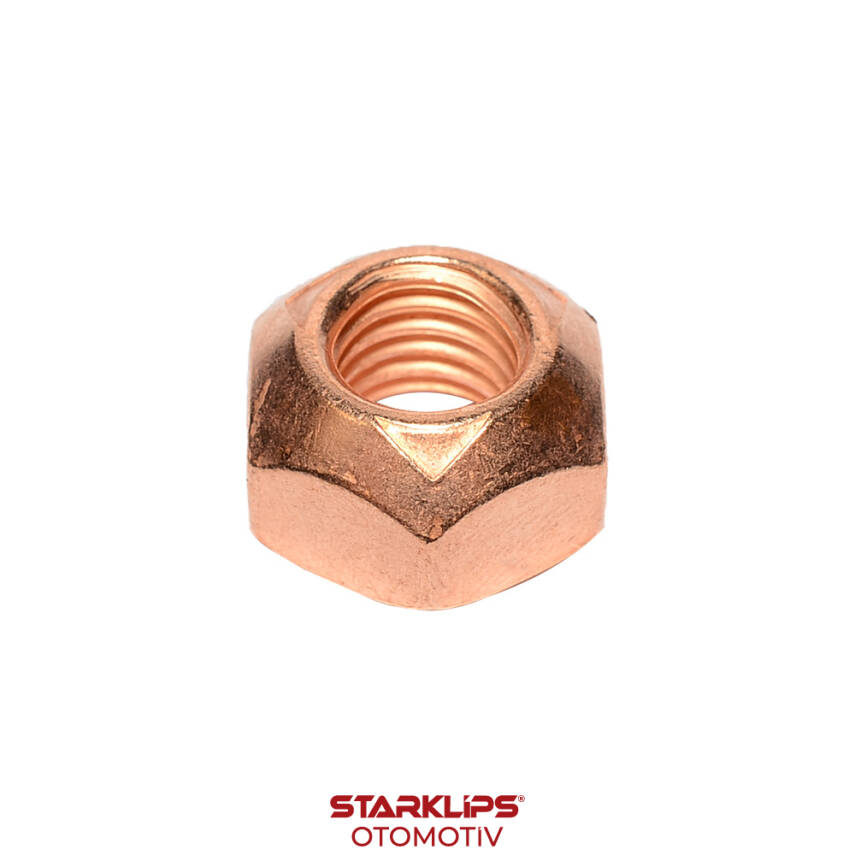 Somun Sıkmalı Bakır Kaplama M10 17 Anahtar DIN 934 - 1