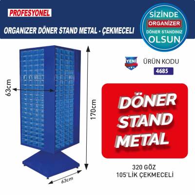 Stand Döner Dolap 320 Göz 105 Lık Çekmeceli - Starklips