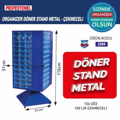 Stand Döner Dolap Sac 156 Göz 105 Lik Çekmeceli - Starklips