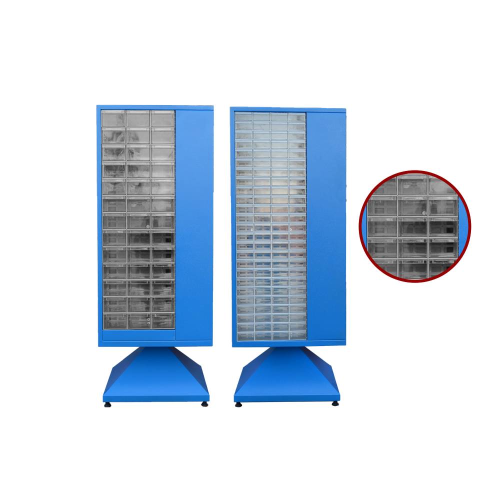 Stand Sac Döner Dolap 267 Göz MT Super ( Dört Yönü Farklı Ölçü Çekmeceli ) - 1