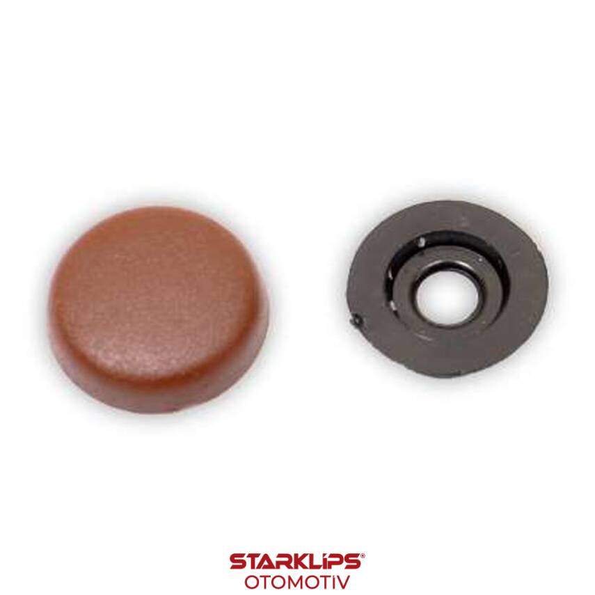 Vida Kapağı Büyük Boy Kahverengi (4,2 - 4,8mm Yıldız Silindir Baş Vida İçin) - 1