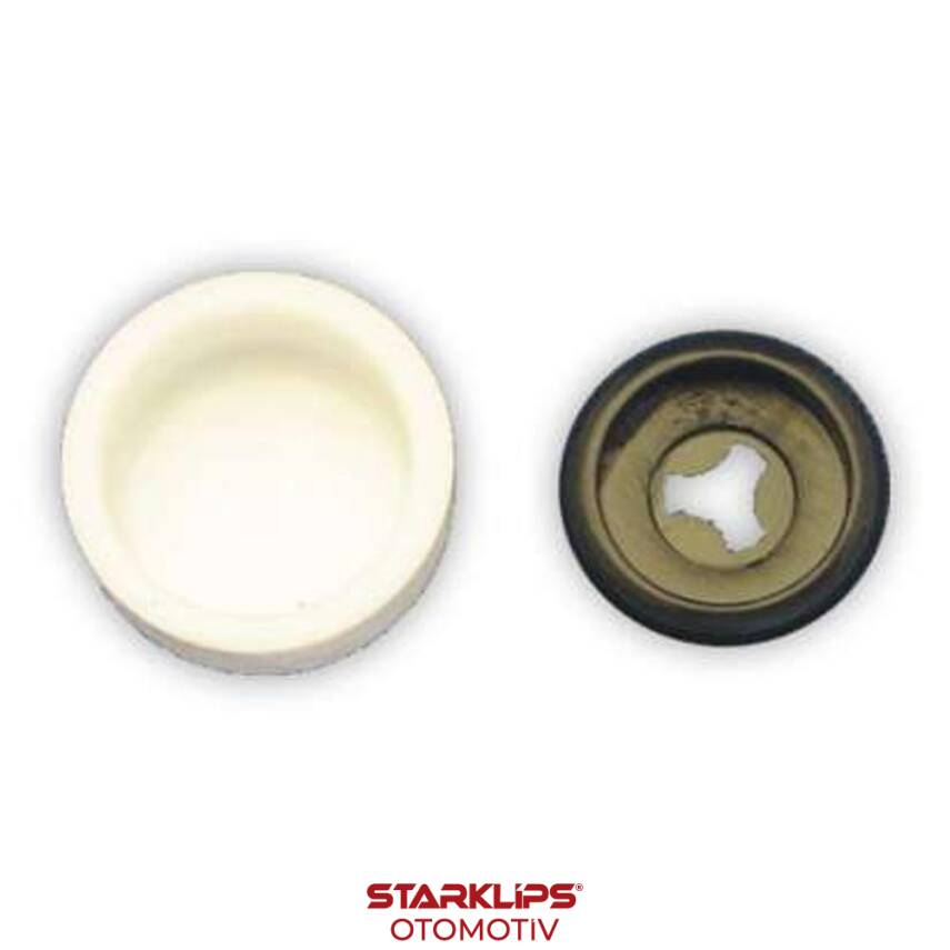 Vida Kapağı Küçük Boy Bombesiz Beyaz (3,5 - 3,9 - 4,2mm Yıldız Silindir Baş Vida İçin) - 1