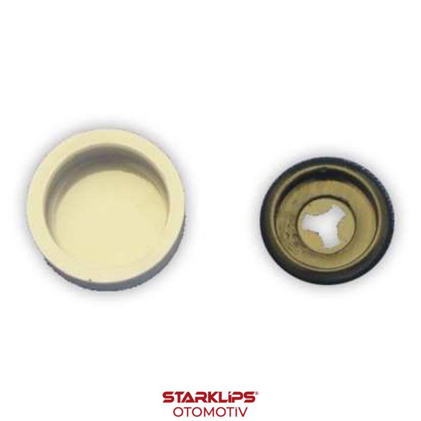 Vida Kapağı Küçük Boy Bombesiz Gri (3,5 - 3,9 - 4,2mm Yıldız Silindir Baş Vida İçin) - 1