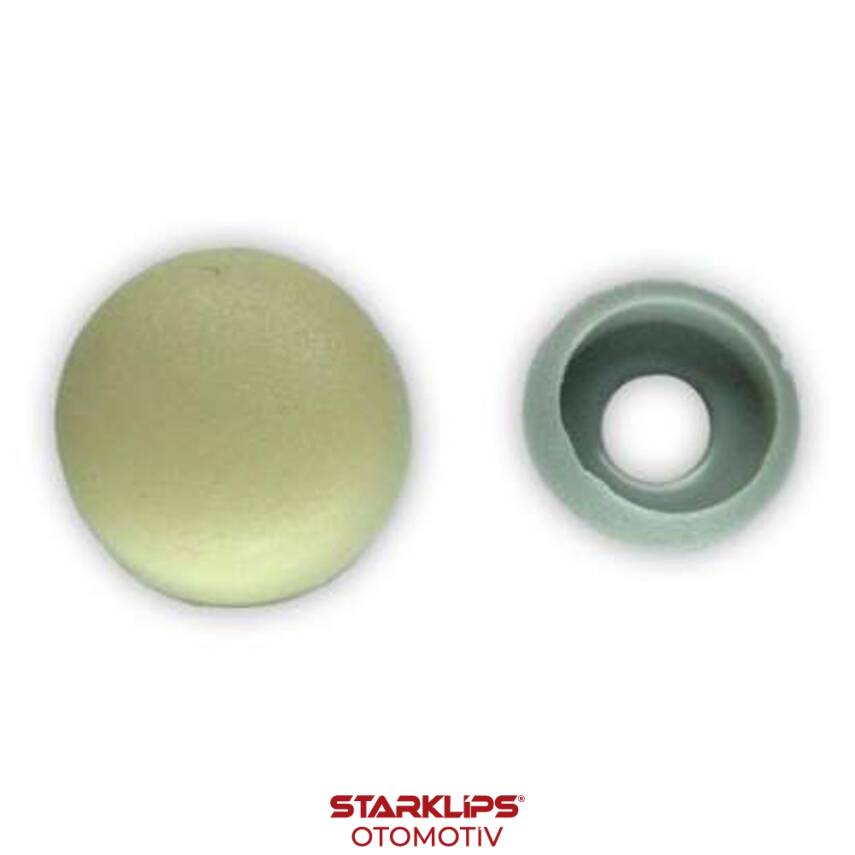 Vida Kapağı Küçük Boy Krem Bombeli (3,5-3,9-4,2mm Yıldız Silindir Baş Vida İçin) - 1